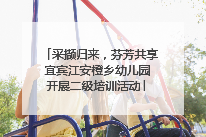 采撷归来，芬芳共享 宜宾江安橙乡幼儿园开展二级培训活动