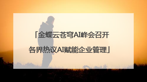 金蝶云苍穹AI峰会召开 各界热议AI赋能企业管理