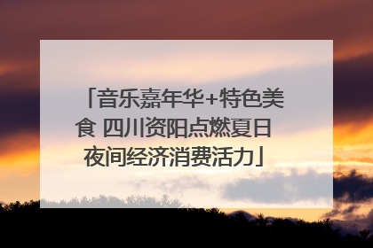 音乐嘉年华+特色美食 四川资阳点燃夏日夜间经济消费活力
