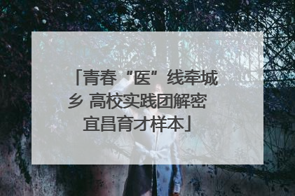 青春“医”线牵城乡 高校实践团解密宜昌育才样本