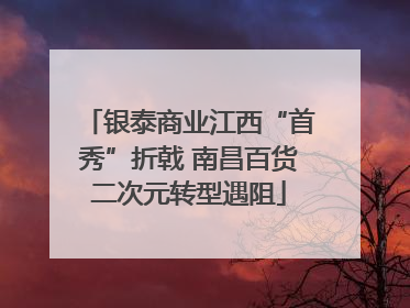 银泰商业江西“首秀”折戟 南昌百货二次元转型遇阻