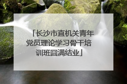 长沙市直机关青年党员理论学习骨干培训班圆满结业