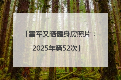 雷军又晒健身房照片：2025年第52次