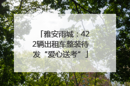 雅安雨城：422辆出租车整装待发“爱心送考”