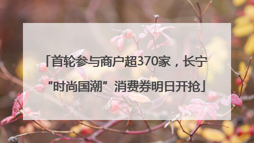 首轮参与商户超370家，长宁“时尚国潮”消费券明日开抢