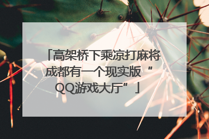 高架桥下乘凉打麻将 成都有一个现实版“QQ游戏大厅”