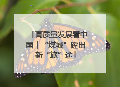 高质量发展看中国｜“煤城”蹚出新“旅”途