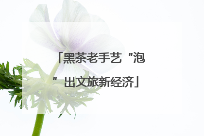 黑茶老手艺“泡”出文旅新经济