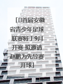 ﻿首届安徽省青少年足球联赛将于9月开赛 拟邀请赵鹏为先导赛开球