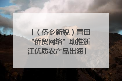 （侨乡新貌）青田“侨贸网络”助推浙江优质农产品出海