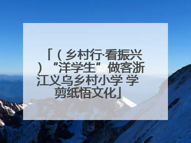 （乡村行·看振兴）“洋学生”做客浙江义乌乡村小学 学剪纸悟文化