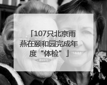107只北京雨燕在颐和园完成年度“体检”