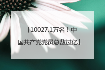 10027.1万名！中国共产党党员总数过亿