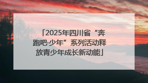 2025年四川省“奔跑吧·少年”系列活动释放青少年成长新动能