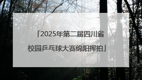 2025年第二届四川省校园乒乓球大赛绵阳挥拍