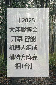2025大连服博会开幕 智能机器人组成模特方阵亮相T台