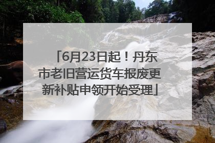 6月23日起！丹东市老旧营运货车报废更新补贴申领开始受理