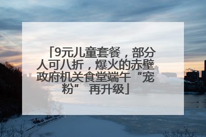 9元儿童套餐，部分人可八折，爆火的赤壁政府机关食堂端午“宠粉” 再升级